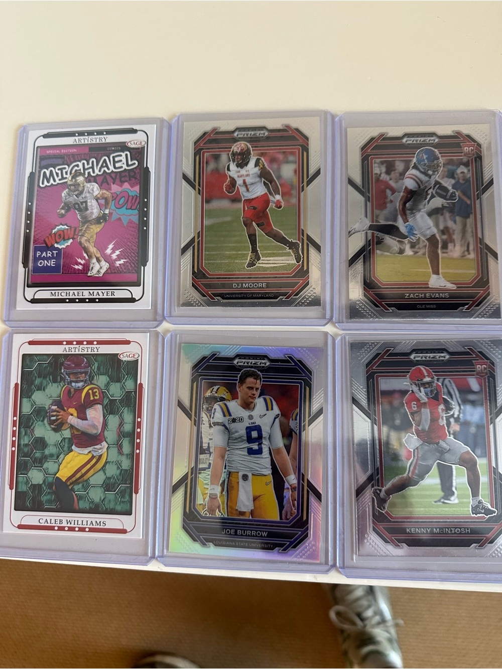 Football Rookie Card Set - Multi Player - Red, White, Black Accents